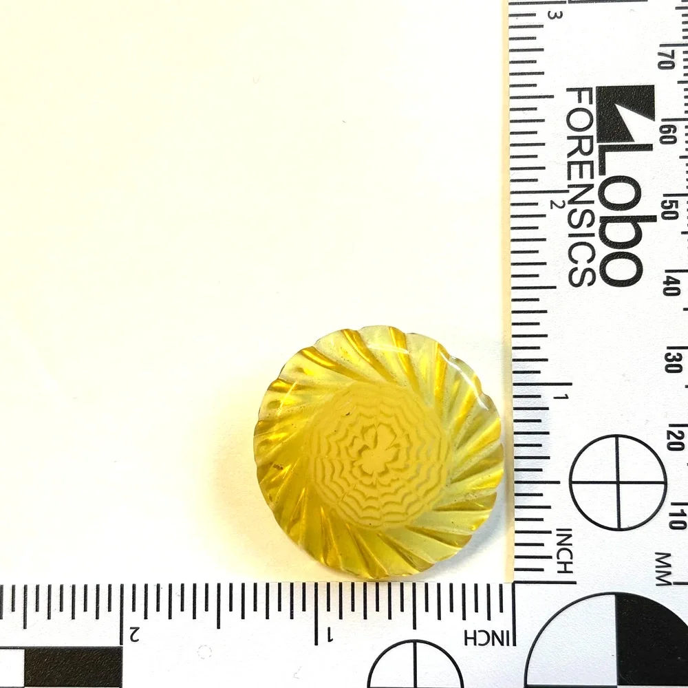 Vintage Lucite Yellow Swirl Design‎ Shank Buttons Set of 5 HTF RARE